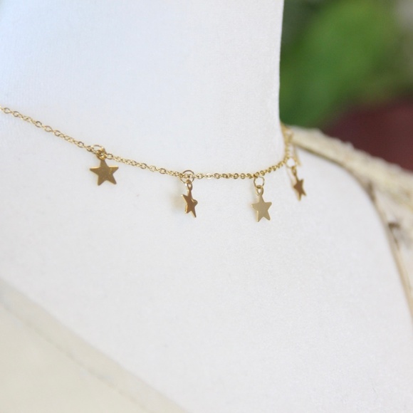 Stainless Steel Little Stars Choker - Picture 2 of 4